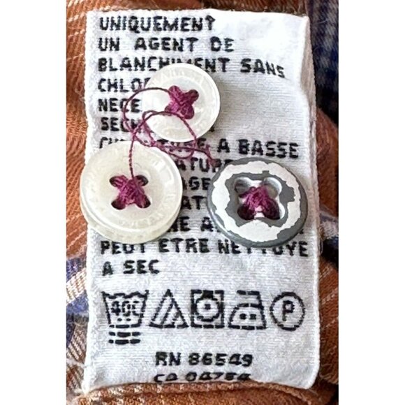 Tommy Bahama Mens Shirt Button Up Long Sleeve Casual Orange Blue Plaid X-Large - Picture 9 of 13